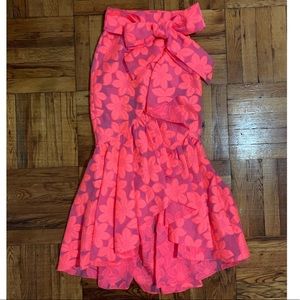 MIlly Sheer Pink Floral Mermaid Skirt.